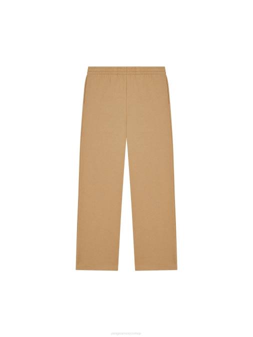 mujer pantalones de chándal de pierna ancha de jersey de lana reciclada Pangaia camello ropa TDTH362