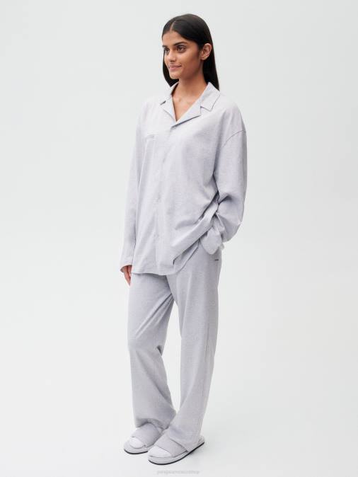 mujer pantalones de chándal de pijama de algodón orgánico con fibra c Pangaia gris marga ropa TDTH425