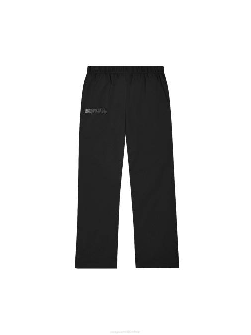 mujer pantalones de chándal de pijama de algodón orgánico con fibra c Pangaia negro ropa TDTH429