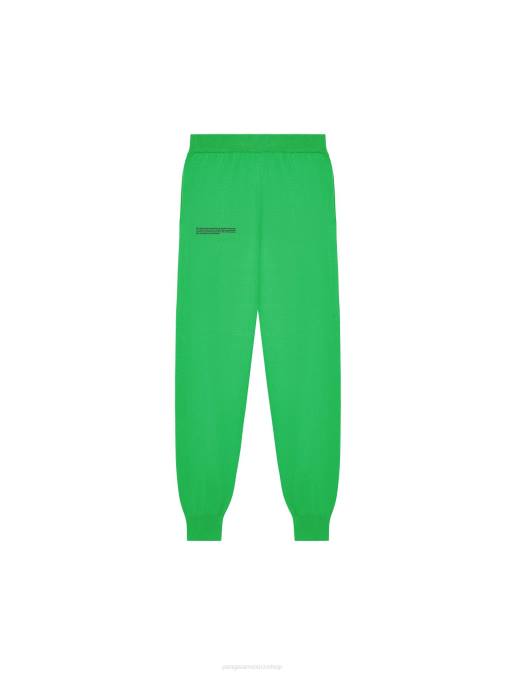 mujer pantalones de chándal de punto de algodón orgánico Pangaia Jade verde ropa TDTH348