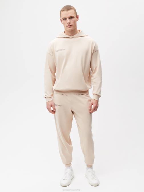 mujer pantalones de chándal de punto de algodón orgánico Pangaia arena ropa TDTH326