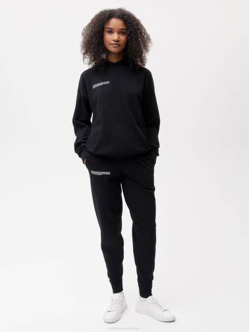 mujer pantalones de chándal de punto de algodón orgánico Pangaia negro ropa TDTH336