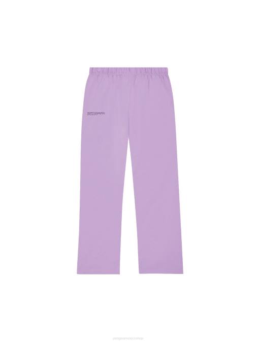 mujer pantalones de chándal loungewear de algodón orgánico Pangaia orquídea púrpura ropa TDTH440