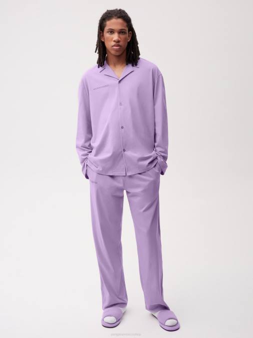 mujer pantalones de chándal loungewear de algodón orgánico Pangaia orquídea púrpura ropa TDTH440