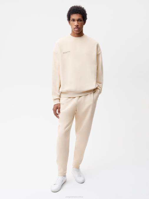 mujer pantalones de chándal tapered de algodón reciclado Pangaia arena ropa TDTH361