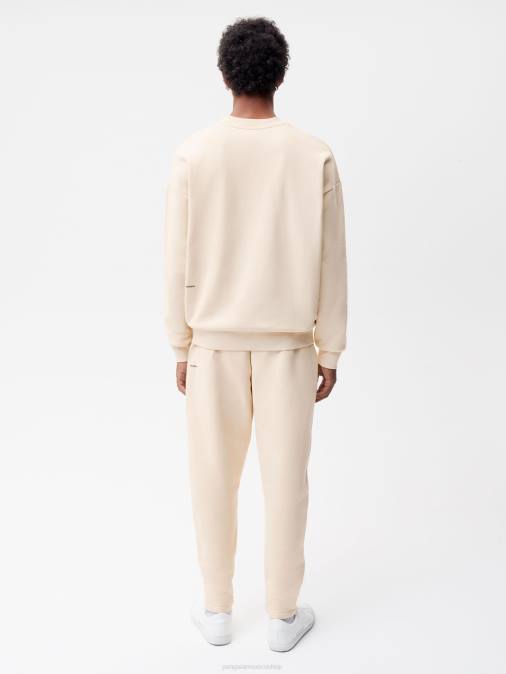 mujer pantalones de chándal tapered de algodón reciclado Pangaia arena ropa TDTH361