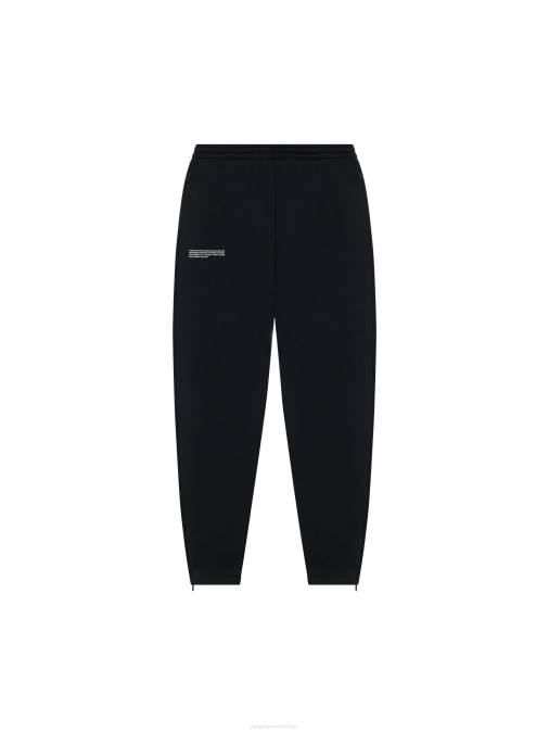 mujer pantalones de chándal tapered de algodón reciclado Pangaia negro ropa TDTH345