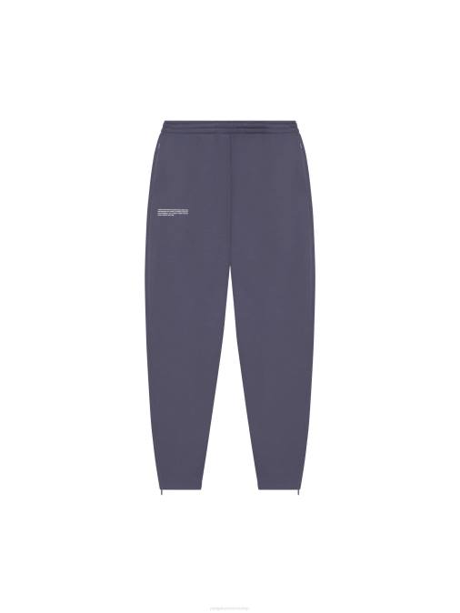 mujer pantalones de chándal tapered de algodón reciclado Pangaia pizarra azul ropa TDTH318