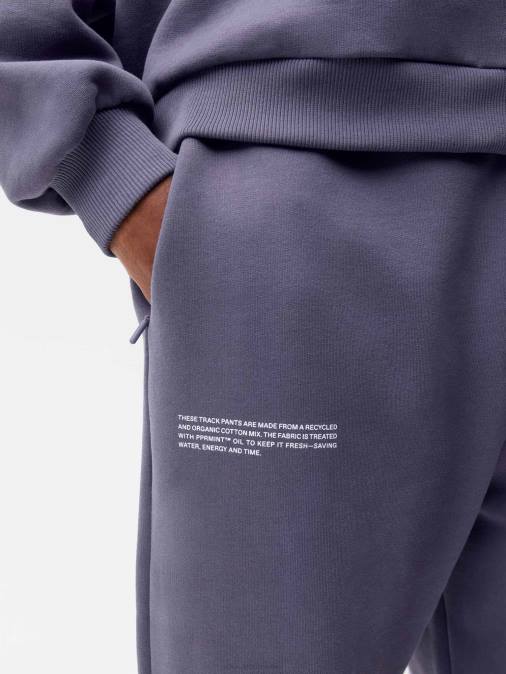 mujer pantalones de chándal tapered de algodón reciclado Pangaia pizarra azul ropa TDTH318