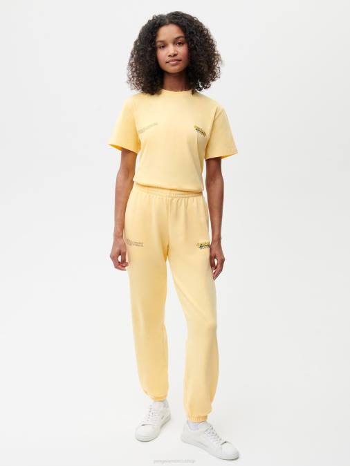 mujer pantalones deportivos x roberto lugo 365 Pangaia botón de oro amarillo ropa TDTH358