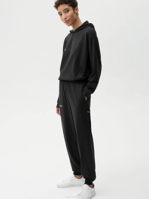 mujer pantalones loungewear de algodón orgánico con fibra c Pangaia negro ropa TDTH439