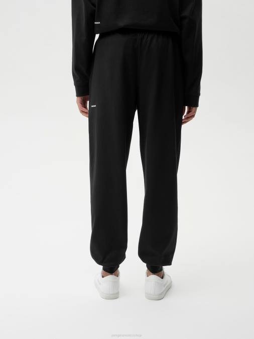 mujer pantalones loungewear de algodón orgánico con fibra c Pangaia negro ropa TDTH439