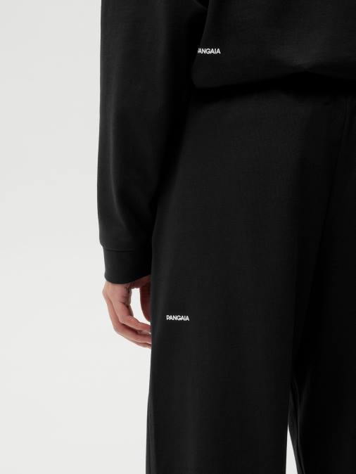 mujer pantalones loungewear de algodón orgánico con fibra c Pangaia negro ropa TDTH439