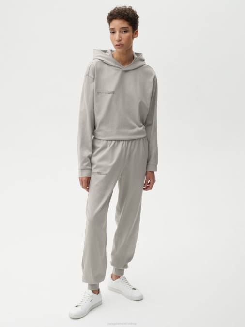 mujer pantalones loungewear de algodón orgánico con fibra c Pangaia piedra ropa TDTH433