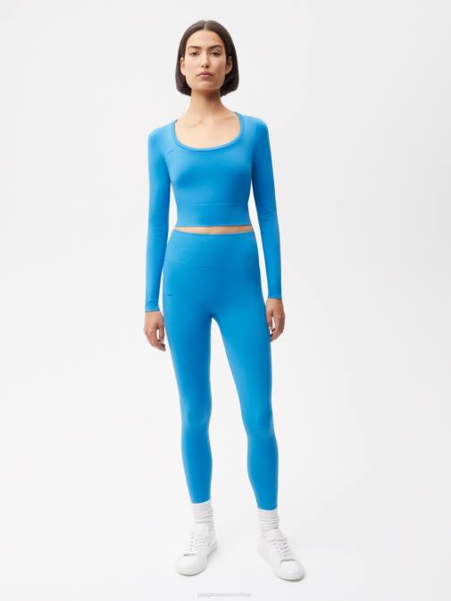 mujer polainas de movimiento Pangaia azul cerúleo ropa TDTH391