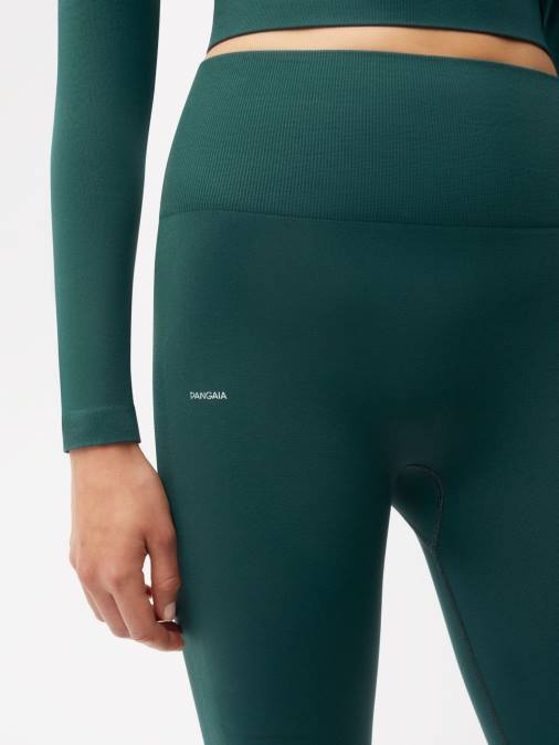 mujer polainas de movimiento Pangaia follaje verde ropa TDTH386