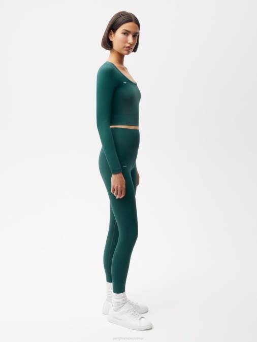 mujer polainas de movimiento Pangaia follaje verde ropa TDTH386