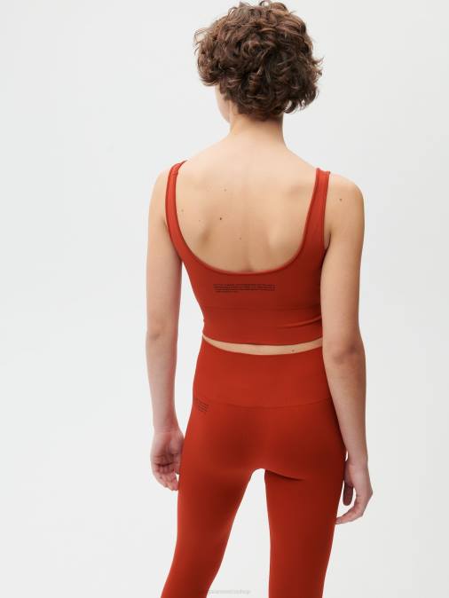 mujer movimiento x camiseta sin mangas Pangaia rojo jaspe ropa TDTH423