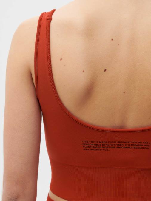 mujer movimiento x camiseta sin mangas Pangaia rojo jaspe ropa TDTH423