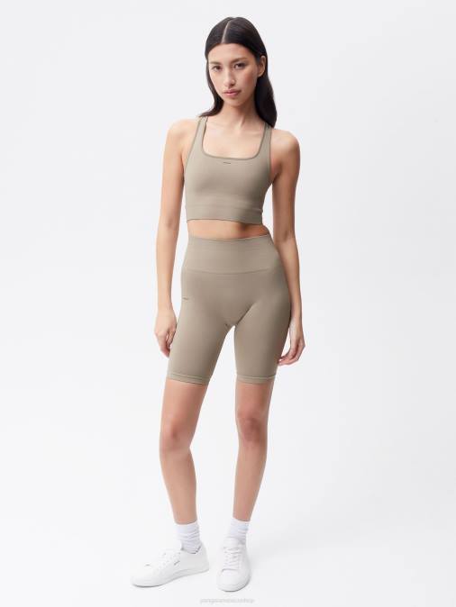mujer pantalones cortos de movimiento Pangaia gris pardo ropa TDTH408