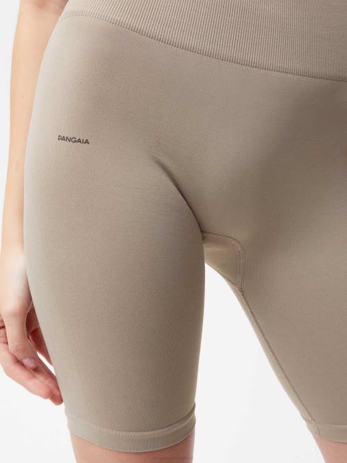 mujer pantalones cortos de movimiento Pangaia gris pardo ropa TDTH408