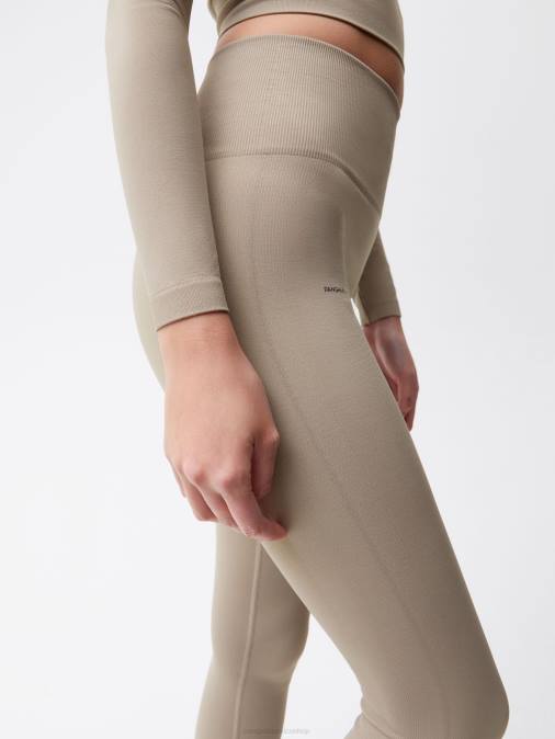 mujer polainas de movimiento Pangaia gris pardo ropa TDTH406