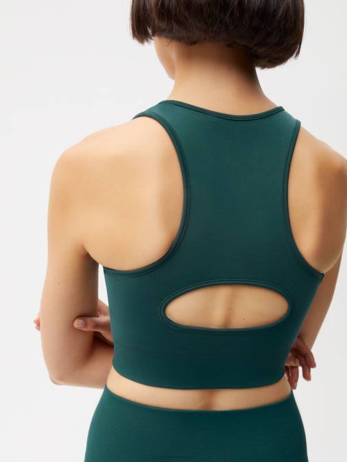 mujer sujetador deportivo de movimiento Pangaia follaje verde ropa TDTH413