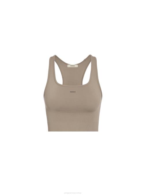 mujer sujetador deportivo de movimiento Pangaia gris pardo ropa TDTH407