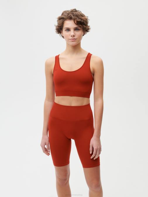 mujer sujetador deportivo motion x Pangaia rojo jaspe ropa TDTH422