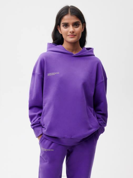 mujer 365 sudadera con capucha Pangaia flor de la pasión púrpura ropa TDTH41