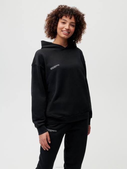 mujer 365 sudadera con capucha Pangaia negro ropa TDTH1