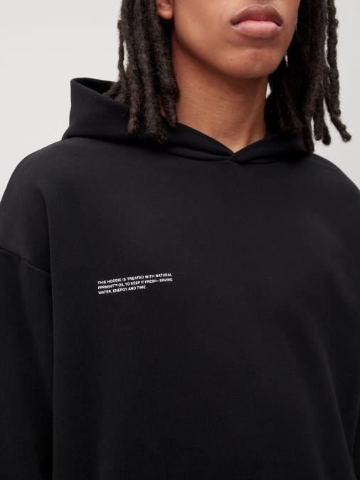 mujer 365 sudadera con capucha Pangaia negro ropa TDTH1