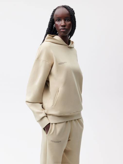 mujer Sudadera con capucha 365 - amplificador avellana Pangaia maitake beige ropa TDTH24