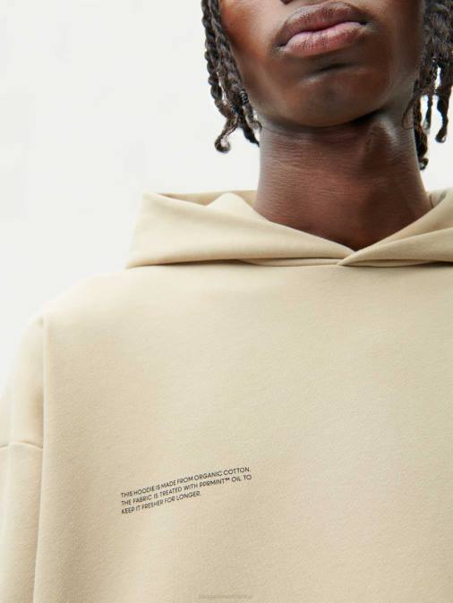 mujer Sudadera con capucha 365 - amplificador avellana Pangaia maitake beige ropa TDTH24