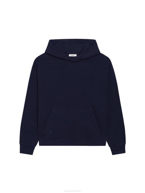 mujer Sudadera con capucha de jersey de lana reciclada - azul marino oscuro Pangaia Azul marino ropa TDTH60