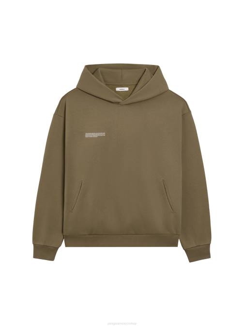 mujer en conversión sudadera con capucha de algodón Pangaia marrón carbón ropa TDTH49