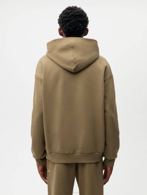 mujer en conversión sudadera con capucha de algodón Pangaia marrón carbón ropa TDTH49