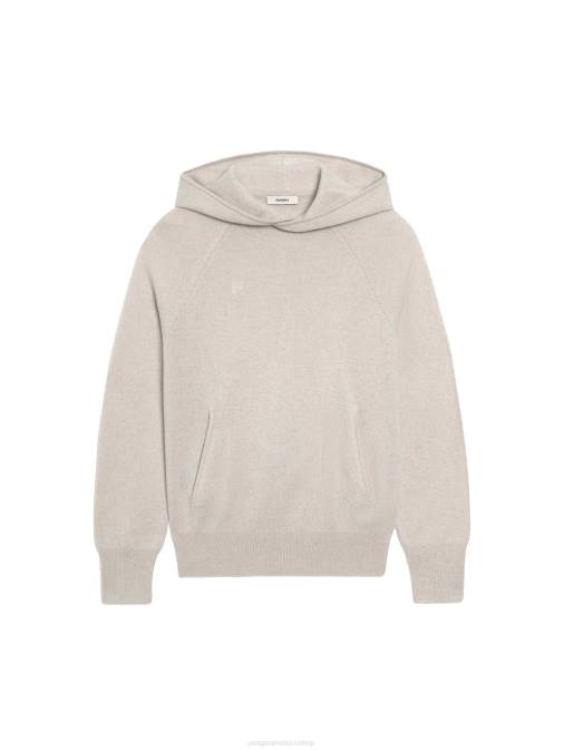 mujer sudadera con capucha de cachemira reciclada Pangaia avena ropa TDTH28