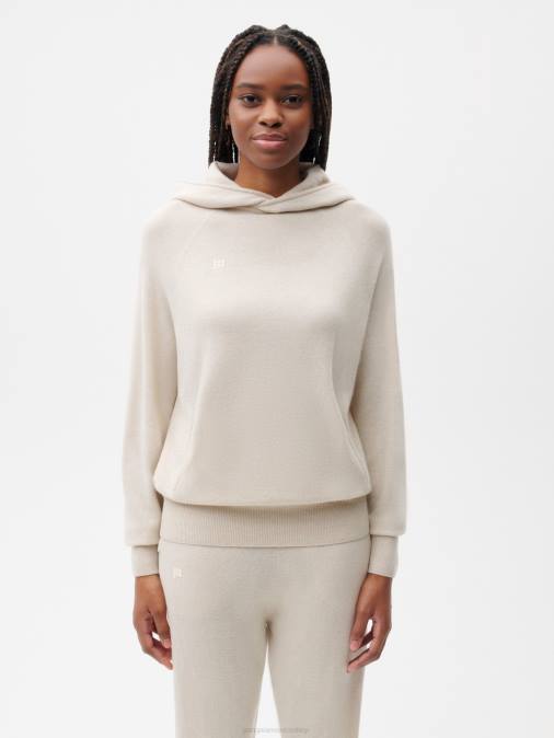 mujer sudadera con capucha de cachemira reciclada Pangaia avena ropa TDTH28
