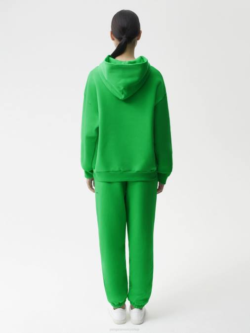 mujer sudadera con capucha de la firma Pangaia Jade verde ropa TDTH21