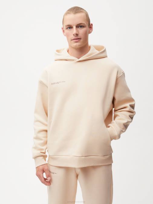 mujer sudadera con capucha de la firma Pangaia arena ropa TDTH20