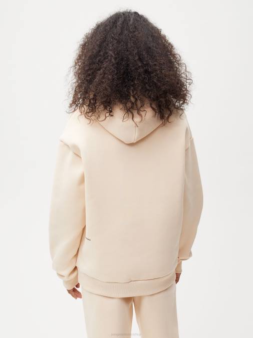 mujer sudadera con capucha de la firma Pangaia arena ropa TDTH20