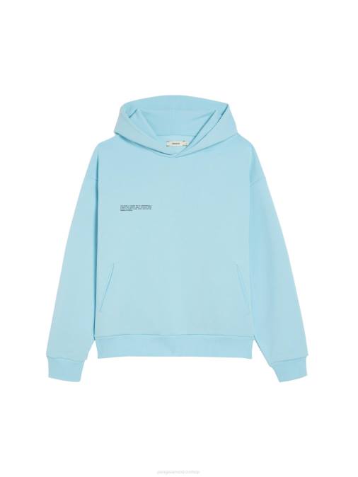 mujer sudadera con capucha de la firma Pangaia azul celeste ropa TDTH47