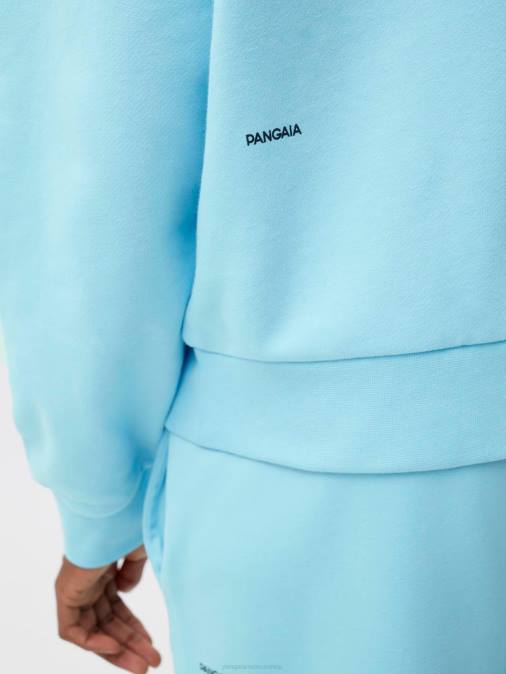 mujer sudadera con capucha de la firma Pangaia azul celeste ropa TDTH47