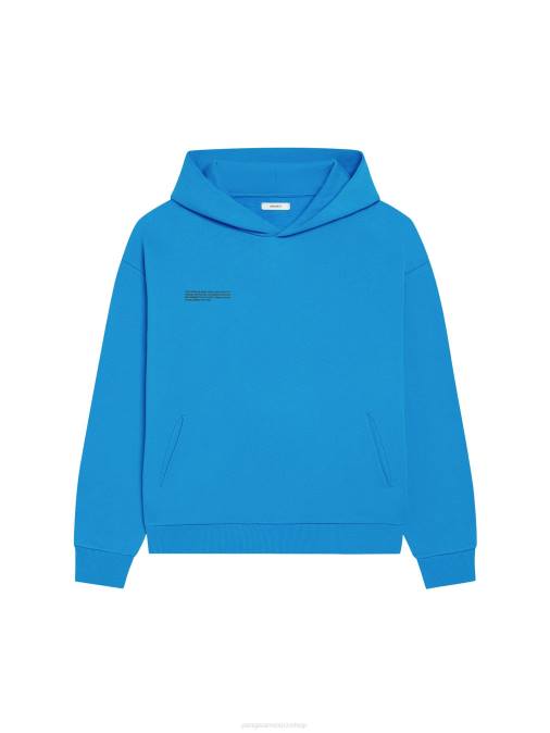 mujer sudadera con capucha de la firma Pangaia azul cerúleo ropa TDTH36