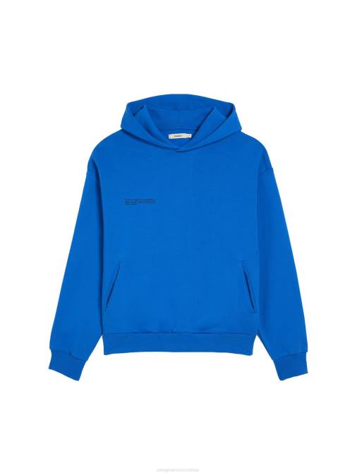 mujer sudadera con capucha de la firma Pangaia azul cobalto ropa TDTH43