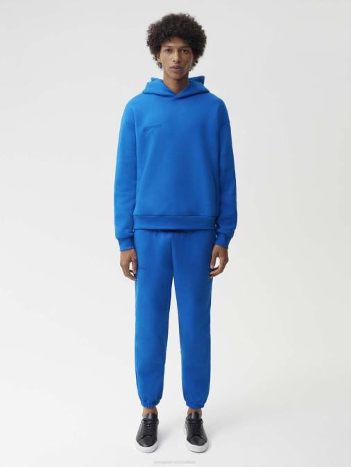 mujer sudadera con capucha de la firma Pangaia azul cobalto ropa TDTH43