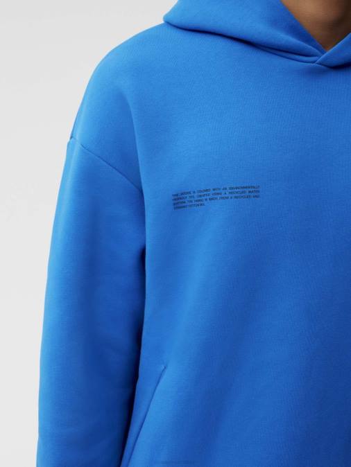 mujer sudadera con capucha de la firma Pangaia azul cobalto ropa TDTH43