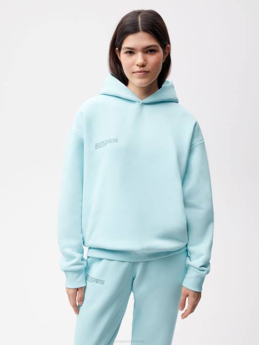 mujer sudadera con capucha de la firma Pangaia azul pálido ropa TDTH35