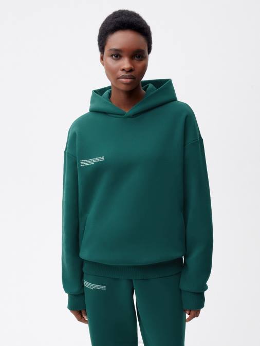 mujer sudadera con capucha de la firma Pangaia follaje verde ropa TDTH16